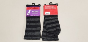 28 X PACKS OF 3 SPANX VINTAGE STRIPE SWEATER KNEE SOCKS IN REGULAR SIZES