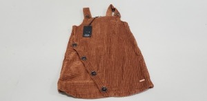 10 X BRAND NEW FIRETRAP BROWN PINAFORE DRESSES IN SIZES UK 7-8 YEARS AND 13YEARS