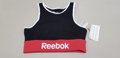 21X BRAND NEW REEBOK LINEAR LOGO COTTON BRAS IN BLACK AND RED