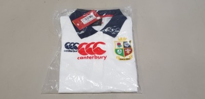 25 X BRAND NEW CANTERBURY WOMENS T SHIRTS IE HOME NATION POLOS IN WHITE SIZE 8