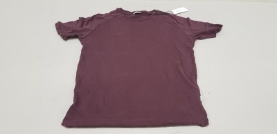 12 X BRAND NEW JACK & JONES CORE BURGUNDY T SHIRTS SIZE M AND XS RRP £15.00 (TOTAL RRP £180.00)