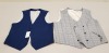 20 PIECE MIXED CLOTHING LOT CONTAINING BURTON MENSWEAR WAISTCOATS IN NAVY AND GREY IN VARIOUS SIZES