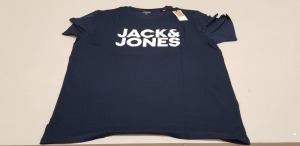 X 25 JACK AND JONES XXL T-SHIRTS NAVY BLUE