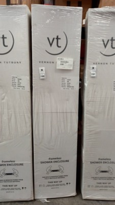 BRAND NEW VERNON TUTBURY 900 QUADRANT SHOWER DOOR (SVQC 9CR EBSL)