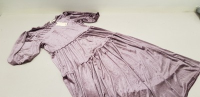 20 X BRAND NEW OASIS GLITTER VELVET (TIERED SMOKE) MIDI DRESS - IN VARIOIUS SIZES **IN 2 TRAYS**