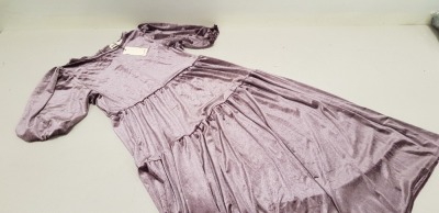 20 X BRAND NEW OASIS GLITTER VELVET (TIERED SMOKE) MIDI DRESS - IN VARIOIUS SIZES **IN 2 TRAYS**