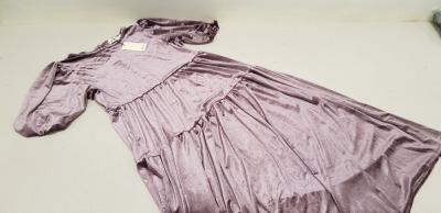 20 X BRAND NEW OASIS GLITTER VELVET (TIERED SMOKE) MIDI DRESS - IN VARIOIUS SIZES **IN 2 TRAYS**