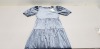 20 X BRAND NEW OASIS GLITTER VELVET (TIERED SMOKE) GREY MIDI DRESS - IN VARIOIUS SIZES **IN 2 TRAYS**