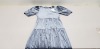 20 X BRAND NEW OASIS GLITTER VELVET (TIERED SMOKE) GREY MIDI DRESS - IN VARIOIUS SIZES **IN 2 TRAYS**