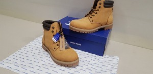 5 X BRAND NEW JACK & JONES NUBOOK BOOTS (LEATHER PRODUCT) - SIZE UK 8 RRP £70.00