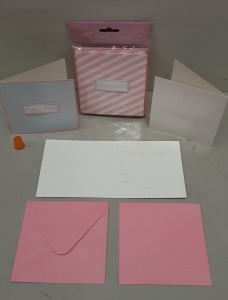 240 X BRAND NEW HOME COLLECTION PACK OF 8 PARTY INVITATIONS CONTAINS CARD AND ENVELOPE IN TWO ASSORTED DESIGNS IN 5 BOXES