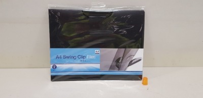 144 X BRAND NEW 2 PACK A4 SWING CLIP FILES IN BLACK IDEAL FOR SCHOOL, HOME AND OFFICE IN 6 BOXES