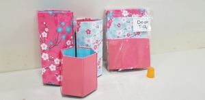 288 X BRAND NEW A STATIONARY DESK TIDIES IN CHERRY BLOSSOM IN 12 BOXES