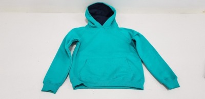 21 X BRAND NEW PAPINI CYAN / GREY MARL CHILDRENS HOODIES AGE 11-12 YEARS