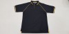 50 X BRAND NEW PAPINI BLACK / GOLD POLO SHIRTS AGE 11-12 YEARS