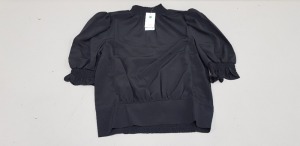 15 X BRAND NEW DOROTHY PERKINS TOPS IN ALL BLACK IN SIZES ( UK SIZE 14 )