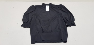 15 X BRAND NEW DOROTHY PERKINS TOPS IN ALL BLACK IN SIZES ( UK SIZE 14 )