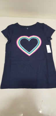 45 X BRAND NEW GAP KIDS TOP WITH HEART SHAPE ALL IN SAME COLOUR ALL IN MIXED SIZES ( KIDS XL)