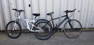 2 PIECE BIKE LOT CONTAINING CLAUDE BUTLER BIKE 19 INCH FRAME AND A MUDDY FOX BIKE 19 INCH FRAME