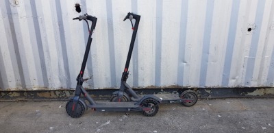 2 X ELECTRIC SCOOTERS ( 1 X WORKS AND 1 X UNKNOWN (NO CHARGER))