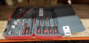 APPROX 68 PIECE SOCKET SCREWDRIVER AND WRENCH SET IN BOX