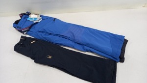 2 X BRAND NEW SPIDER AND NAPAPIJRI SKI PANTS IN BLACK AND BLUE VARIOUS SIZES