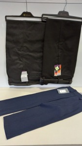 100 X BRAND NEW BOYS WINTERBOTTOMS TROUSERS IE BLACK , GREY CHARCOAL AND NAVY IN VARIOUS SIZES IN 5 BOXES