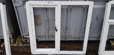 1 X UPVC WINDOW FRAME - WIDTH - 114CM LENGTH - 120CM