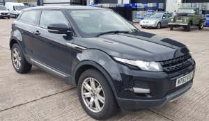 BLACK LANDROVER RANGE ROVER EVOQUE. ( DIESEL ) Reg : MT62XOC, Mileage : 127,912 Details: FIRST REGISTERED 12/2/2013 2179CC CRACKED WINDSCREEN 1 KEY NO V5 MOT UNTIL 20/9/2022