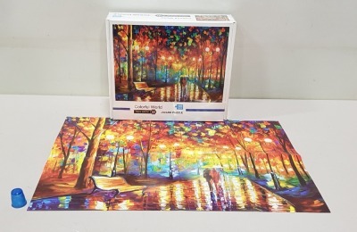 64 X BRAND NEW 70CM X 50CM JIGSAW PUZZLES 1000PC (IN 2 LARGE OUTER CARTONS)