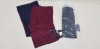 25 X BRAND NEW TURNER AND SANDERSONS BURGUNDY FORMAL POLKA SCARVES IN ONE SIZE RRP £25.00 (TOTAL RRP £625.00)