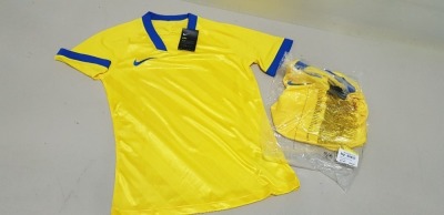 10 X BRAND NEW NIKE DRY FIT SS T-SHIRTS IN YELLOW SIZE UK SMALL RRP-£31.99 PP TOTAL RRP-£319.90