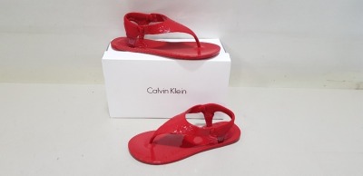 11 X BRAND NEW CALVIN KLEIN JANNY MOULDED SANDALS IN CRIMSON RED SIZE UK 5