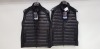 2 X BRAND NEW PAUL AND SHARK HYBRID VEST/GILET IN SOFT SHELL AND NYLON IN BLACK SIZE LARGE