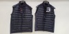 2 X BRAND NEW PAUL AND SHARK HYBRID VEST/GILET IN SOFT SHELL AND NYLON IN BLUE NAVY SIZE LARGE AND XL