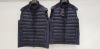 2 X BRAND NEW PAUL AND SHARK HYBRID VEST/GILET IN SOFT SHELL AND NYLON IN BLUE NAVY SIZE MEDIUM AND LARGE