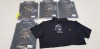 5 X BRAND NEW PAUL AND SHARK BLACK POLO SHIRTS IN SIZES LARGE AND XXL