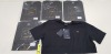 5 X BRAND NEW PAUL AND SHARK FRONT LOGO BLACK CREW NECK T-SHIRTS IN SIZES UK MEDIUM AND XL