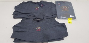 3 X BRAND NEW PAUL AND SHARK WINTER FLEECE GREY JUMPERS IN SIZES LARGE AND XXL