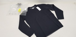 1 X BRAND NEW CP COMPANY KNITWEAR CREW NECK DOUBLE BLACK SWEATSHIRT IN SIZE 52