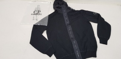 1 X BRAND NEW CP COMPANY ZIP THROUGH BLACK HOODED SWEATER SIZE 48