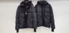 2 X BRAND NEW ANTONY MORATO BLACK HOODED PUFFER JACKETS IN SIZE 48