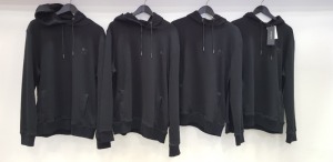 4 X BRAND NEW REPUBLICA SENCILLO BLACK HOODED JUMPERS IN UK SIZE MEDIUM, LARGE AND 2XL