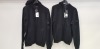 2 X BRAND NEW ANTONY MORATO BLACK FULL ZIP HOODED FLEECES IN SIZES MEDIUM AND XL