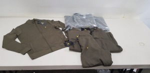 7 X BRAND NEW MIXED LYLE AND SCOTT LOT CONTAINING LYLE AND SCOTT TREK GREEN SMART TRACK TOP AND LYLE AND SCOTT TREK GREEEN CREW NECK SWEATERS IN VARIOUS SIZES