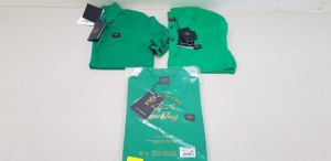 3 X BRAND NEW PAUL AND SHARK GREEN POLO SHIRTS IN SIZES SMALL, AND XL