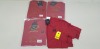 4 X BRAND NEW PAUL AND SHARK MAROON CREW NECK T-SHIRTS IN SIZES UK SMALL, MEDIUM AND LARGE