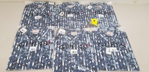 6 X BRAND NEW GUESS FLOWER PRINT LONG SLEEVED BUTTON SHIRTS IN SIZES SMALL, MEDIUM LARGE AND XL