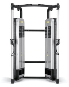 1 X USED TECHNOGYM DUAL ADJUSTABLE PULLEY PERFORMANCE CABLE MACHINE (PLEASE NOTE ONE SIDE WHITE PLASTIC SLIGHTLY DAMAGED ) DIMENSIONS - (145 x 119.6 x 232.4 cm) (RRP £2999.99 ) - FULLY FUNCTIONING MACHINE