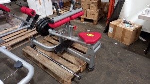 1 X USED FORCE CALF RAISE MACHINE COMES WITH WEIGHTS RANGING FROM (5KG-15KG )